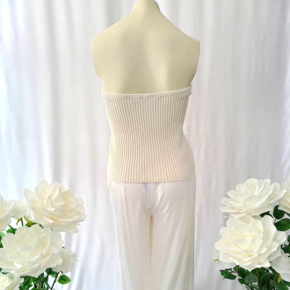 Express Strapless Ribbed Tube Top - Picture 3 of 11